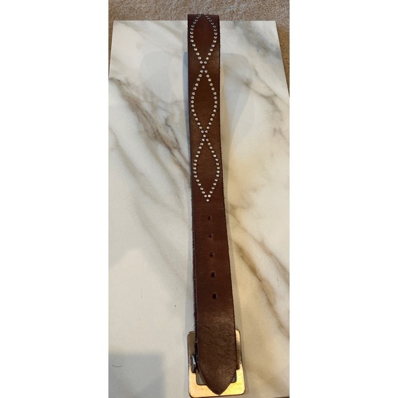 Linea Pelle Leather Studded Belt - Picture 8 of 12